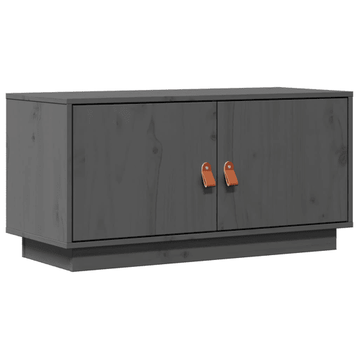 Móvel de TV - Modulo de TV - Armário de TV 80x34x40 cm madeira de pinho maciça cinzento