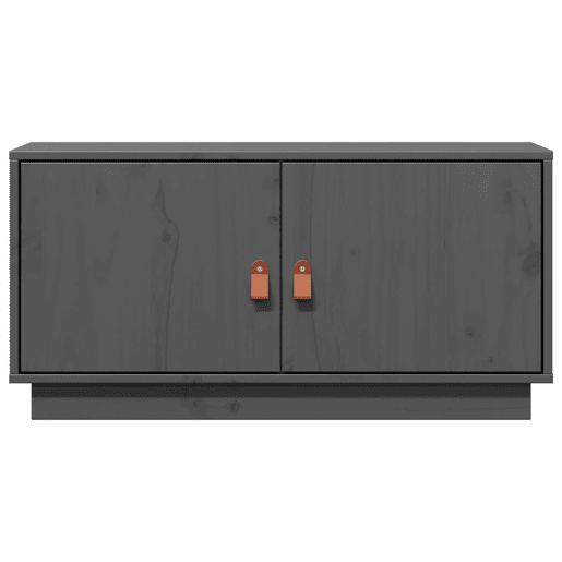 Móvel de TV - Modulo de TV - Armário de TV 80x34x40 cm madeira de pinho maciça cinzento