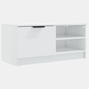 Móvel para TV - Móvel de TV - Armário de TV 80x35x36,5 cm madeira processada branco brilhante