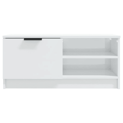 Móvel para TV - Móvel de TV - Armário de TV 80x35x36,5 cm madeira processada branco brilhante