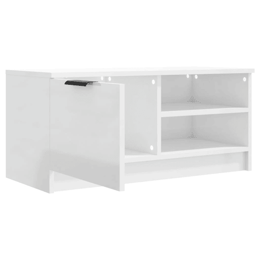 Móvel para TV - Móvel de TV - Armário de TV 80x35x36,5 cm madeira processada branco brilhante