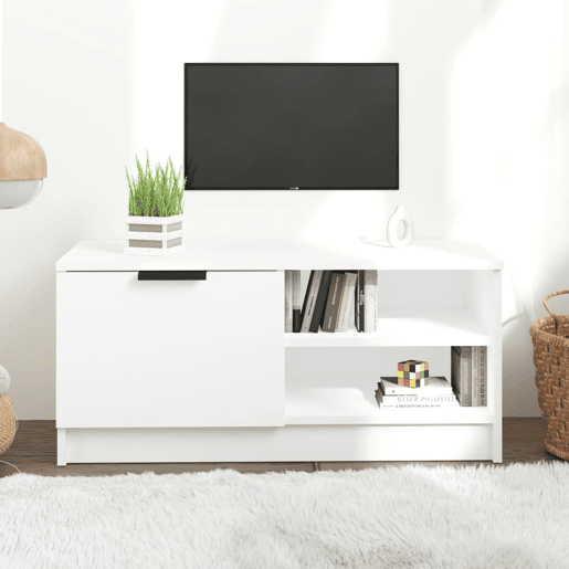 Móvel para TV - Móvel de TV - Armário de TV 80x35x36,5 cm madeira processada branco