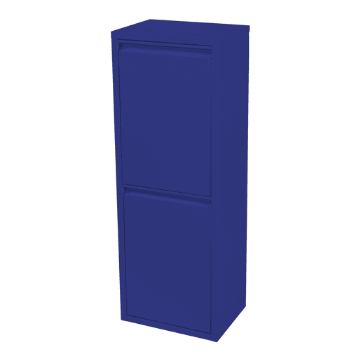 Armário de separação de resíduos Sollentuna metal 2x14 L azul noite en.casa