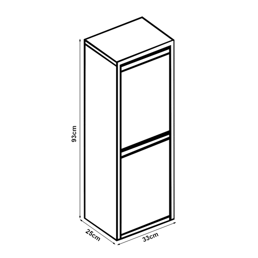 Armário de separação de resíduos Sollentuna metal 2x14 L azul noite en.casa