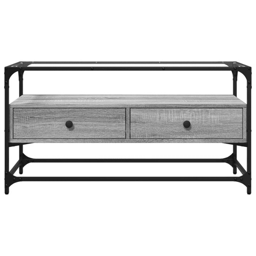 Móvel de TV - Modulo de TV - Armário de TV c tampo de vidro derivados madeira cinzento sonoma Móvel de TV - Modulo de TV - Armário de TV c tampo de vidro derivados madeira cinzento sonoma
