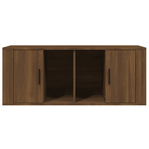 Móvel TV - Modulo de TV - Armário de TV 100x35x40 cm madeira processada cor carvalho castanho