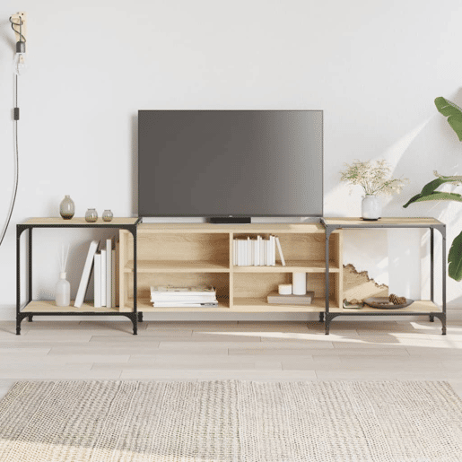 Móvel de TV - Modulo de TV - Armário de TV 203x37x50 cm derivados de madeira carvalho sonoma