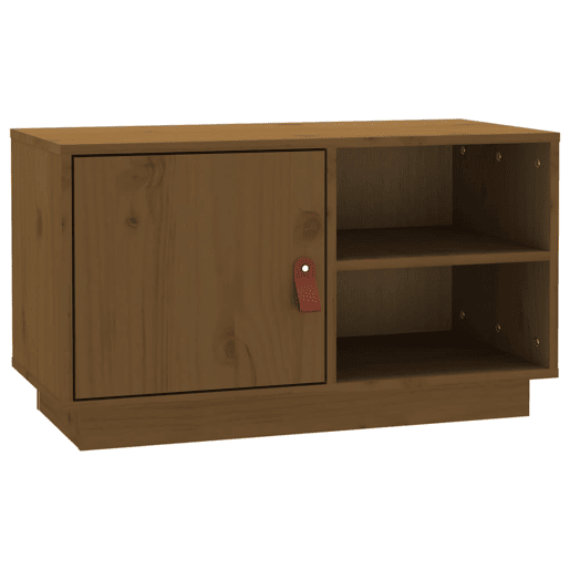 Móvel de TV - Modulo de TV - Armário de TV 70x34x40 cm madeira de pinho maciça castanho mel