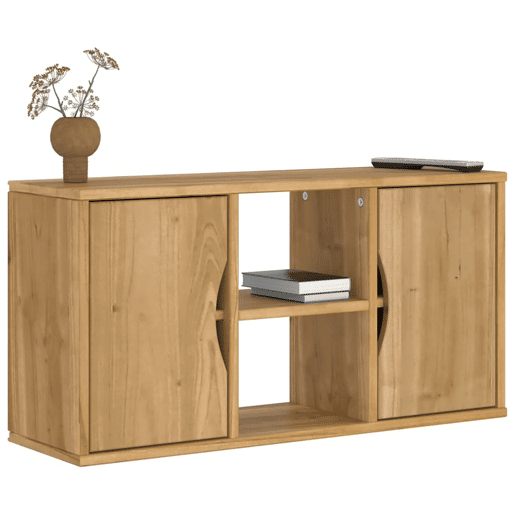 Armário para TV - Móvel TV ODDA 79x24x40 cm Madeira maciça de pinho