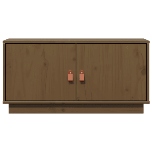 Móvel de TV - Modulo de TV - Armário de TV 80x34x40 cm madeira de pinho maciça castanho mel