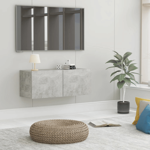 Móvel de TV - Modulo de TV - Armário de TV 80x30x30 cm derivados de madeira cinzento cimento