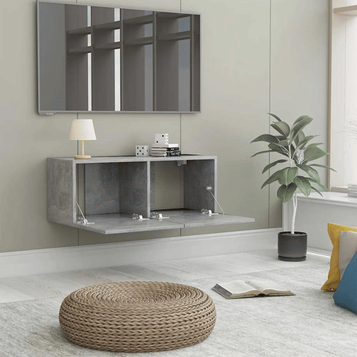 Móvel de TV - Modulo de TV - Armário de TV 80x30x30 cm derivados de madeira cinzento cimento