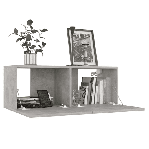 Móvel de TV - Modulo de TV - Armário de TV 80x30x30 cm derivados de madeira cinzento cimento