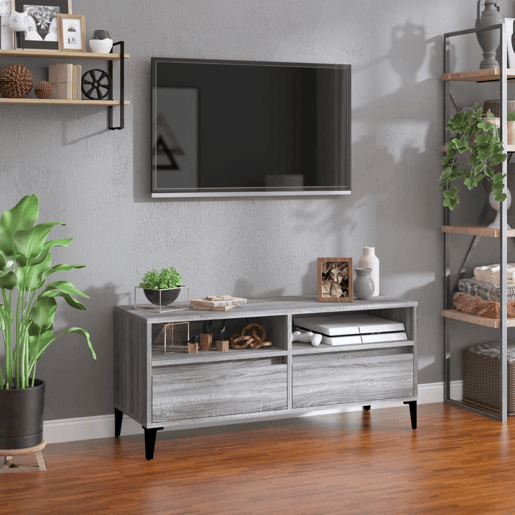 Móvel de TV - Modulo de TV - Armário de TV 100x34,5x44,5 cm derivados madeira cinzento sonoma