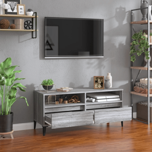 Móvel de TV - Modulo de TV - Armário de TV 100x34,5x44,5 cm derivados madeira cinzento sonoma