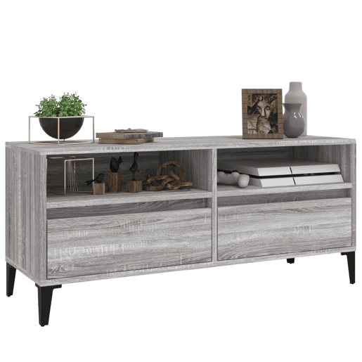 Móvel de TV - Modulo de TV - Armário de TV 100x34,5x44,5 cm derivados madeira cinzento sonoma