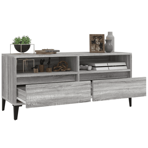 Móvel de TV - Modulo de TV - Armário de TV 100x34,5x44,5 cm derivados madeira cinzento sonoma