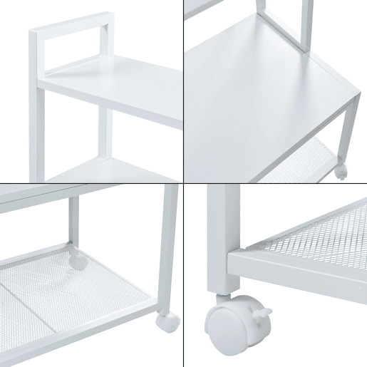 Mesa enrolável para impressora Svanaldsvipp 100x55x38 cm Branco en.casa