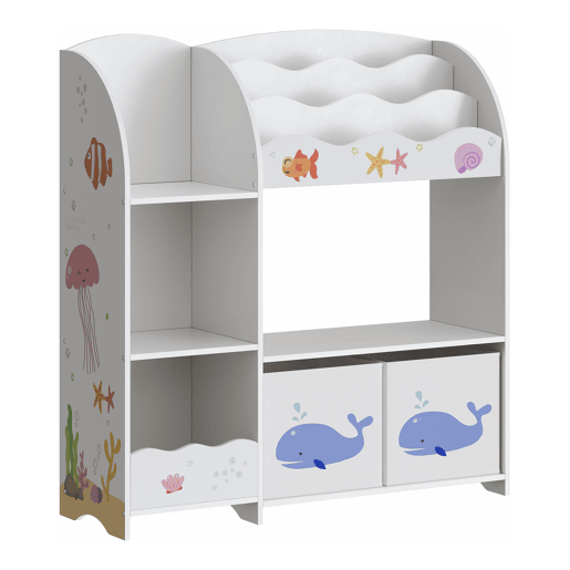 Estante para crianças Lysekil 100x93x30 cm com motivo Aqua Dream en.casa