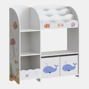 Estante para crianças Lysekil 100x93x30 cm com motivo Aqua Dream en.casa