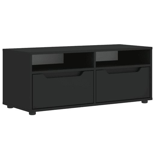 Móvel TV - Modulo de TV - Armário de TV VISNES derivados de madeira preto 100x40x38 cm