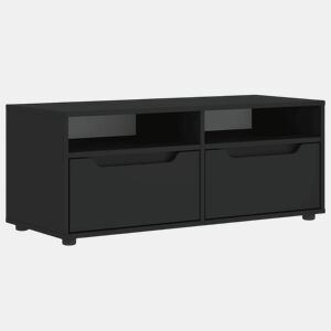 Móvel TV - Modulo de TV - Armário de TV VISNES derivados de madeira preto 100x40x38 cm