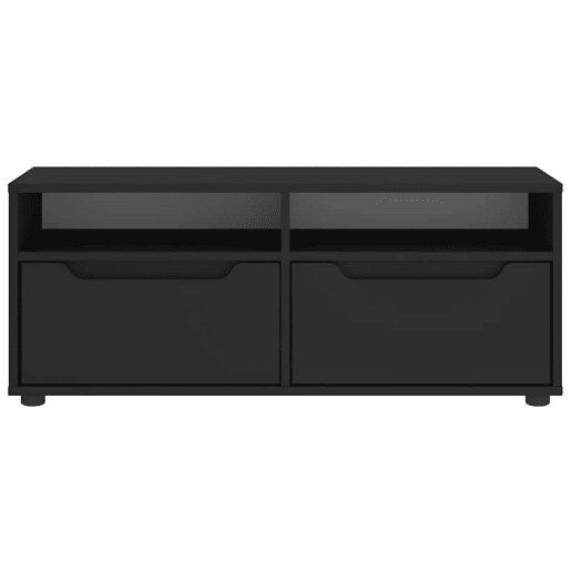 Móvel TV - Modulo de TV - Armário de TV VISNES derivados de madeira preto 100x40x38 cm
