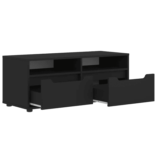 Móvel TV - Modulo de TV - Armário de TV VISNES derivados de madeira preto 100x40x38 cm