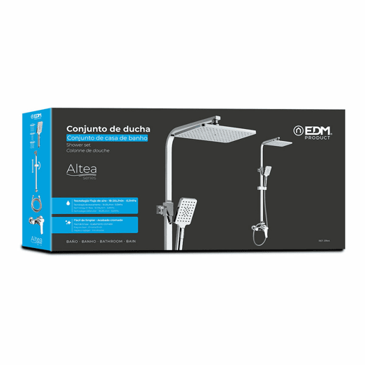 Coluna de duche EDM 01144 Altea ABS Cromado Coluna de duche EDM 01144 Altea ABS Cromado