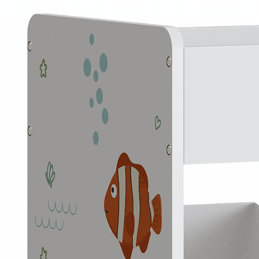 Estante para crianças Søndreland 80x90x30 cm com motivo Aqua Dream en.casa