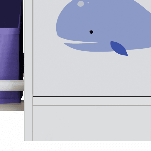 Estante para crianças Søndreland 80x90x30 cm com motivo Aqua Dream en.casa