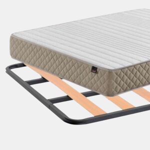 Pacote de descanso de baixo custo 2 completo com base de cama de prateleira fina e colchão básico 150x190 cm