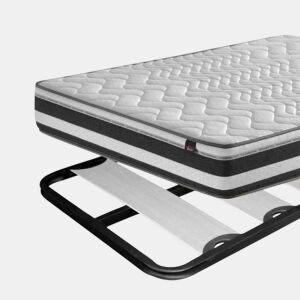 Pacote completo Hipnos 3 Rest com base de cama de prateleira larga e colchão de visco grafeno 135x190 cm