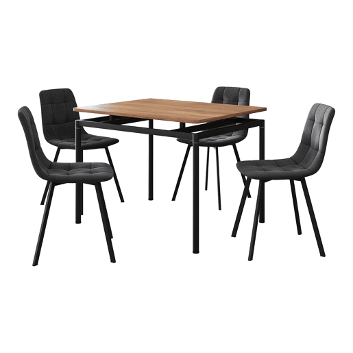 Conjunto de jantar Hemnes mesa com 4 cadeiras Cinzento escuro en.casa