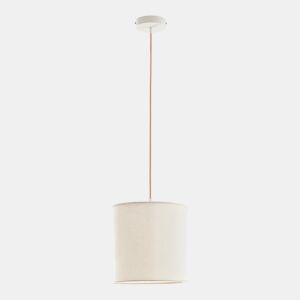 Candeeiro suspenso Buckley com abajur em tecido branco lux.pro