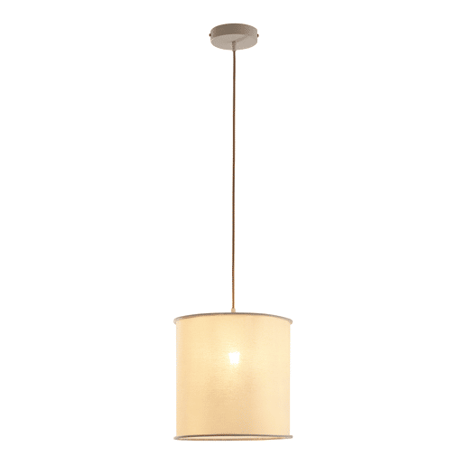 Candeeiro suspenso Buckley com abajur em tecido branco lux.pro Candeeiro suspenso Buckley com abajur em tecido branco lux.pro