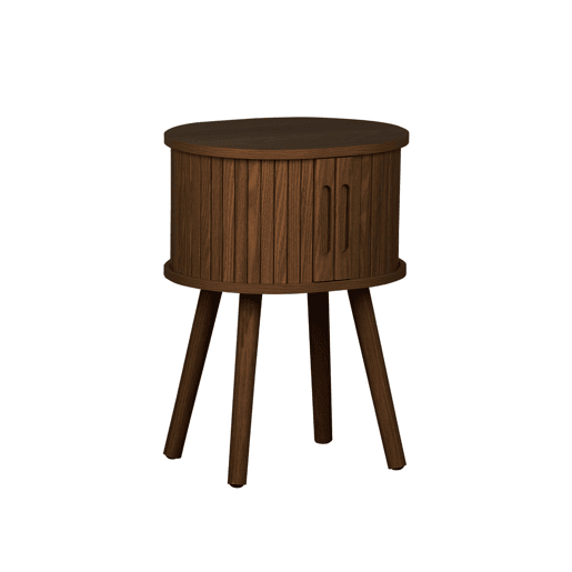 Mesa de cabeceira com 2 portas de correr, Legacy, Madeira de nogueira, 40x34x54.8 cm Mesa de cabeceira com 2 portas de correr, Legacy, Madeira de nogueira, 40x34x54.8 cm