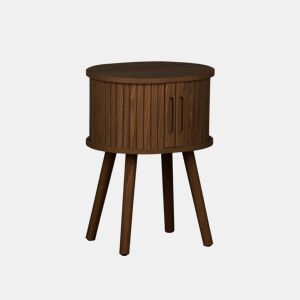 Mesa de cabeceira com 2 portas de correr, Legacy, Madeira de nogueira, 40x34x54.8 cm