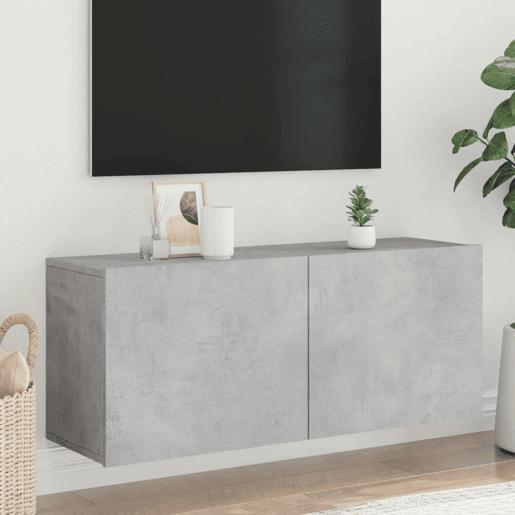 Móvel de parede para TV - Armário de TV 100x30x41 cm cinzento cimento