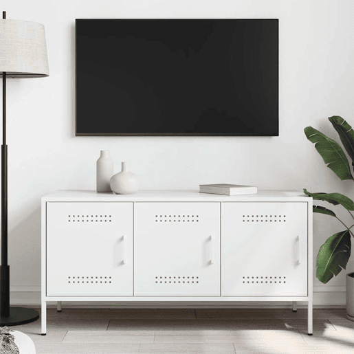 Móvel de TV - Modulo de TV - Armário de TV 100,5x39x50,5 cm aço branco