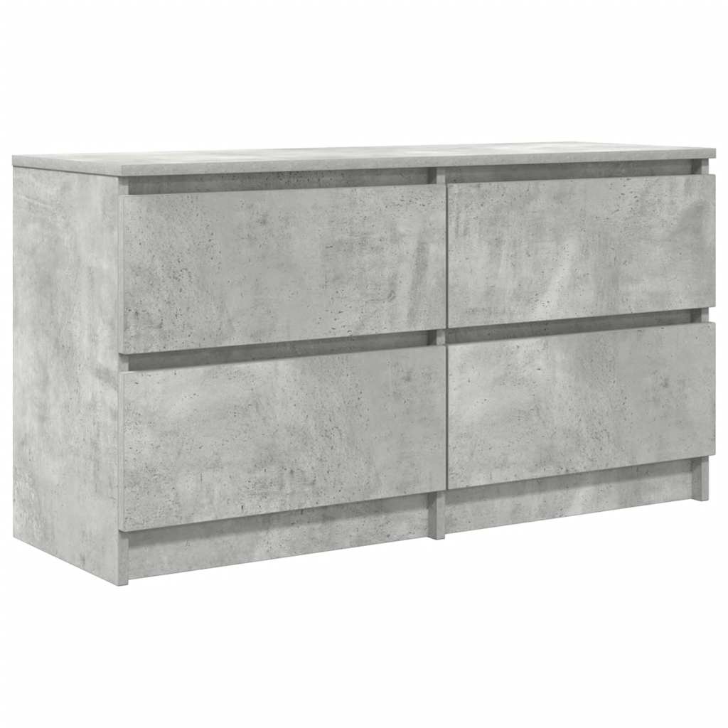 Mueble tv - mesa de tv madera de ingeniería gris hormigón 100x35x54 cm