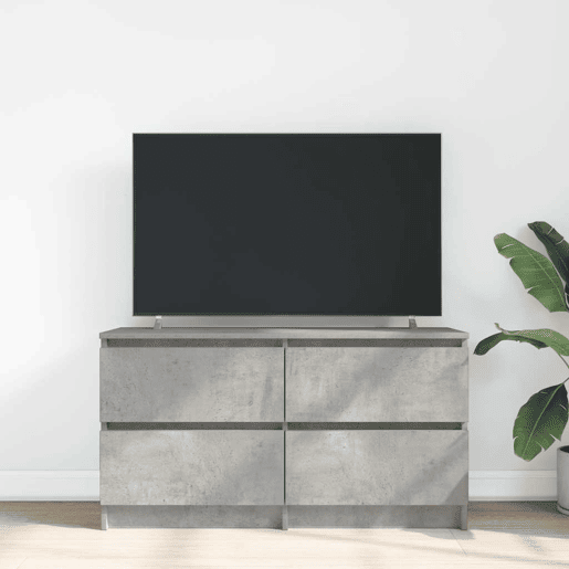 Móvel p TV, Armário de TV 100x35x54 cm madeira processada cinzento cimento