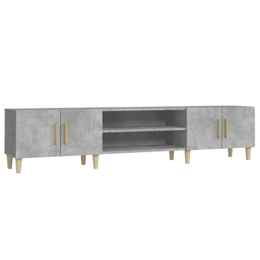 Móvel de TV - Modulo de TV - Armário de TV 180x31,5x40 cm derivados de madeira cinza cimento