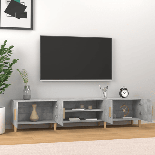 Móvel de TV - Modulo de TV - Armário de TV 180x31,5x40 cm derivados de madeira cinza cimento