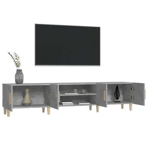 Móvel de TV - Modulo de TV - Armário de TV 180x31,5x40 cm derivados de madeira cinza cimento
