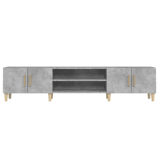 Móvel de TV - Modulo de TV - Armário de TV 180x31,5x40 cm derivados de madeira cinza cimento