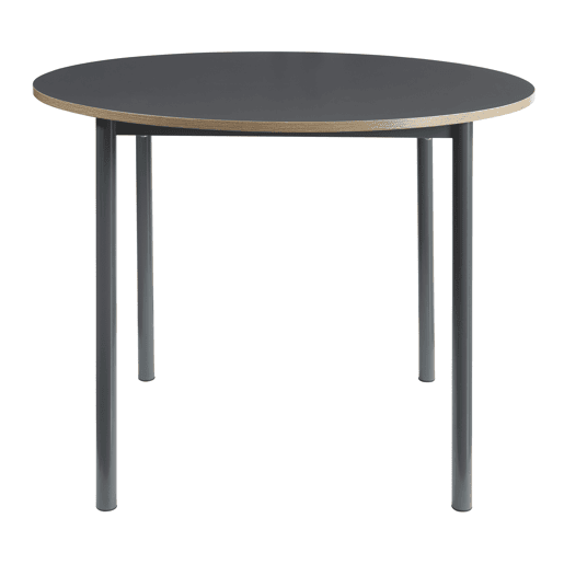 Conjunto de jantar Lindesberg Mesa de jantar redonda com 4 cadeiras cinzentocastanho claro en.casa