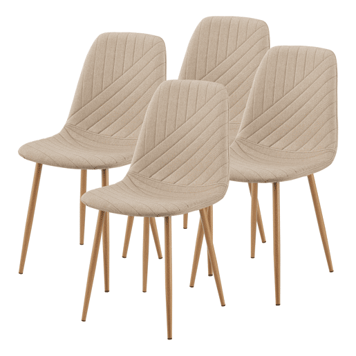 Conjunto de jantar Lindesberg Mesa de jantar redonda com 4 cadeiras cinzentocastanho claro en.casa