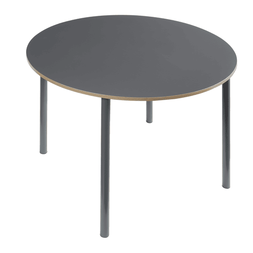 Conjunto de jantar Lindesberg Mesa de jantar redonda com 4 cadeiras cinzentocastanho claro en.casa