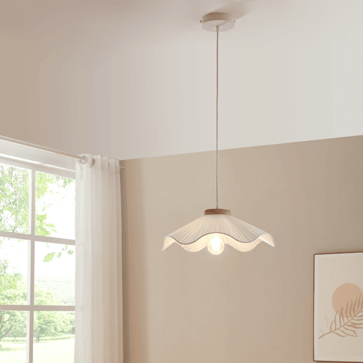 Candeeiro suspenso Broadway com abajur em tecido branco lux.pro